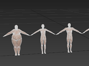 人体基础模型  人体裸模  男人  女人  胖瘦  人体模型