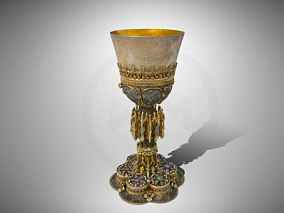 中世纪 欧洲 巴洛克酒杯 哥特式圣杯 高脚酒杯 圣餐杯 金杯 杯子 圣爵  祭祀用品 陪葬法器 神话