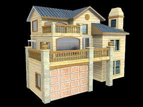 别墅房子模型 带原参考图 maya带过程步骤源文件 学生建模作业 3d模型
