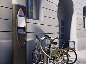 共享单车 自行车共享单车 共享电动车 城市共享单车0 3d模型