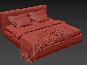 双人床 大床 婚床 现代简约床 主卧欧式床 皮床 实木床 软包床 美式床 3d模型