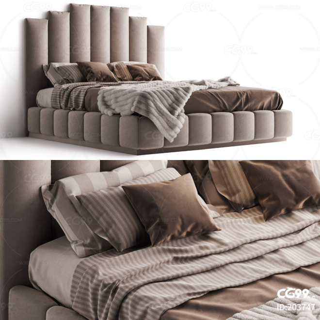 双人床 大床 婚床 现代简约床 主卧欧式床 皮床 实木床 软包床 美式床 (2)