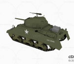 军事武器坦克装甲车3D模型