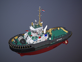 PBR 工程船 补给船 拖船 拖轮 搜救船 救援船 铺管船 运输船 3d模型
