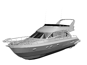 航母 游艇 时尚船 3d模型