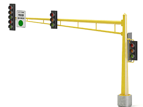 路口交通灯模型街道交通信号灯