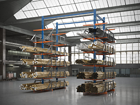 仓库设备模型工业设备模型仓库货架模型钢铁货架