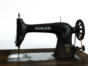 复古缝纫机模型 复古裁缝机模型 3d模型