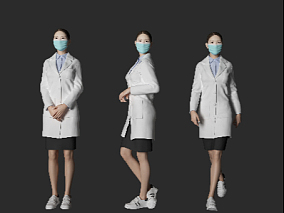 医生护士 女人 大夫 3d模型