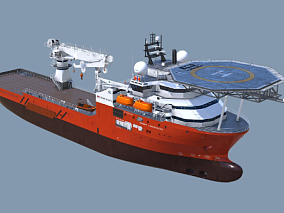 现代多功能的海底支持和施工船、施工船、货船、船、船舰
