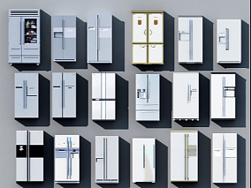 现代冰箱 3d模型