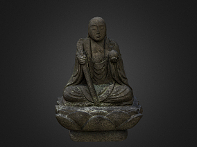 地藏菩萨2、佛神像、佛像、宗教雕塑、佛教雕塑、菩萨雕像 3d模型
