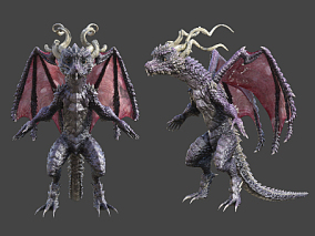 恐龙精灵 翼龙 精灵 原古生物 恐龙怪物 游戏角色 龙精灵角色 3d模型