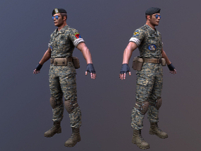 次世代 韩国 教官 士兵 特种兵 军队战士 solider 3d模型