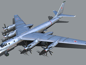 次时代写实俄罗斯空军图95轰炸机模型 3d模型