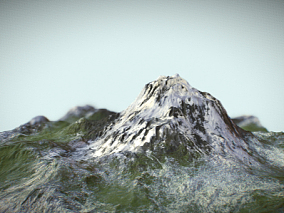 山峰、雪山、山脉、山、山尖、山顶、地形地貌、地质公园 3d模型