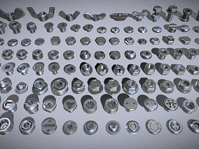 超精细螺栓、螺栓系列  108 件、五金、金属零件、螺栓、零件、五金件 3d模型