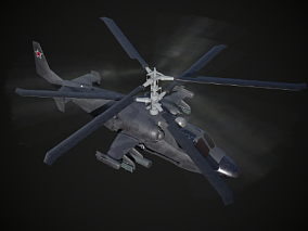PBR 苏联 俄罗斯 卡-52“短吻鳄” 装直升机 KA-52 双旋翼式并列双座武装直升机 卡52