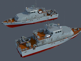 次时代写实海岸巡逻艇模型