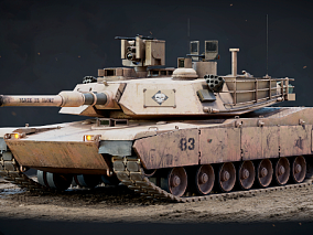 次时代写实M1A2主战坦克模型 3d模型
