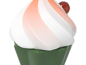 3D元素甜品甜点奶油蛋糕冰淇淋 卡通冰淇淋 冰激凌 雪糕 奶油冰淇淋 草莓冰激凌 冰棒 冷饮 巧克力