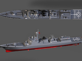PBR贴图 052D型驱逐舰 银川舰 Type 052D destroyer 附带SP文件