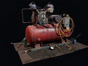 次时代写实空气压缩机模型 3D模型