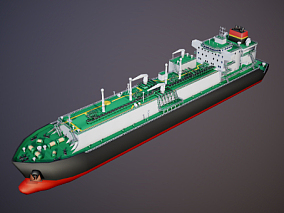 燃气运输船 LNG 液化天然气船 货轮 气槽船 气体船 邮轮 滚装船 3D模型