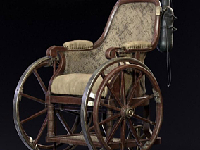 维多利亚时代的轮椅   旧轮椅