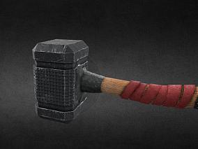锤子 战锤 武器 冷兵器 短锤 兽人之锤 铁锤 欧式锤子 3D模型