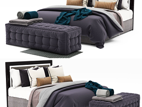 家具模型 床模型 床单模型 枕头模型 被套模型 被子
