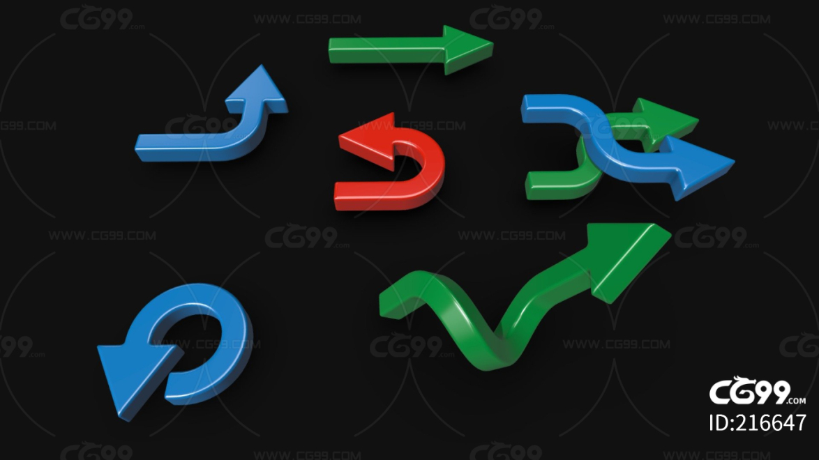 UI图标 3D图标 3D箭头 箭头指引 指引标志 指引logo 指引图标 UI箭头 方向箭头方向指引