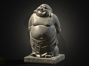 胖佛  佛 佛像 神 神仙 仙 古董 铜像 文物 东方佛像 展览展出展示 3D模型