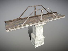 桥  桥梁  吊桥 模块化桥接柱   模块化桥  桥柱  立交桥  桥墩  桥柱 3D模型