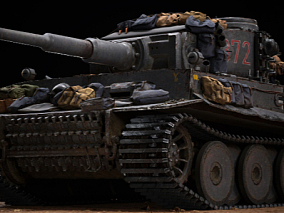 次时代写实二战德国虎式重型坦克模型