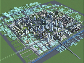 北京CBD动画模型 3D模型