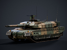 次时代写实日本type10式主战坦克模型