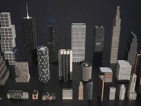 现代化摩天大楼高楼大厦建筑场景 科幻未来城市 未来都市 未来城市 未来科技01