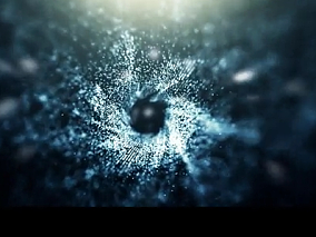 粒子漩涡影视标志 视频模板AE