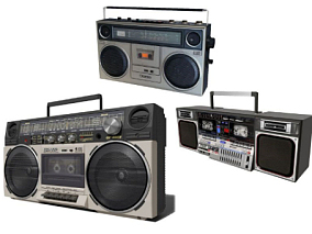 三款录音机 收音机 老式录音机