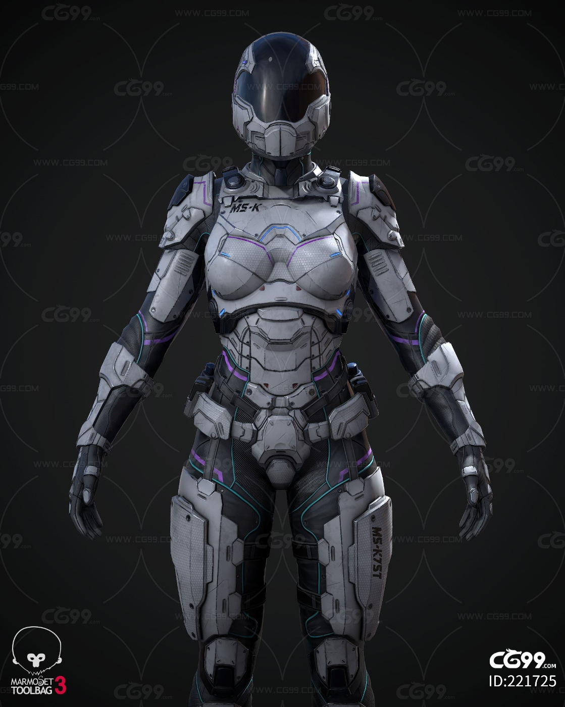 科幻 超级士兵 特种兵 军队 未来警察 科幻战士 武器-cg模型免费下载-CG99