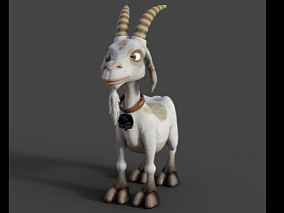 卡通山羊 动物 老山羊 卡通角色 3D模型
