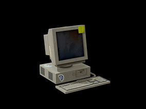 老式电脑 计算机 台式电脑 旧电脑 复古电脑 电脑 办公电脑