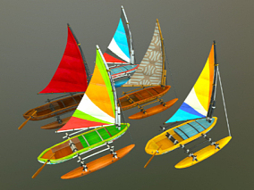 次世代 帆船 皮划艇 Canoe 手绘 独木舟