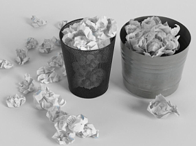 废纸 纸团 垃圾篓 垃圾箱 垃圾桶