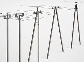 电线杆模型电线模型高压线模型高压杆模型