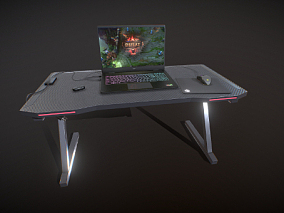 电脑桌 电竞设备 游戏 电脑设备 笔记本电脑 鼠标