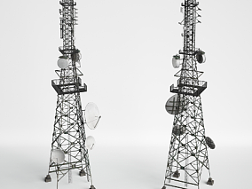 信号塔模型 信号接收器模型 工业塔模型