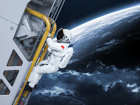 航空航天 宇航员 太空舱 卫星 地球 飞机飞船 信号雷达 科幻空间站 宇宙星空星云 银河地球 月球