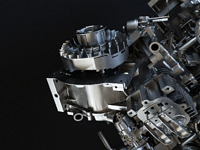 金属齿轮结构拆解 汽车科技线框 汽车分解 汽车展示 机械制造车间 发动机 发电机 内饰 智能汽车修理